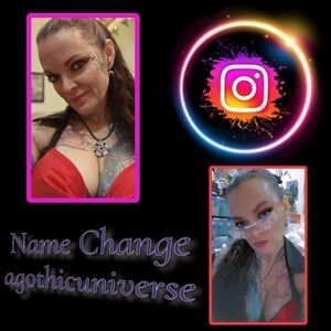 Name Change on Instagram 💃🏻Follow Me, Let's be Friends 💃🏻 agothicuniverse